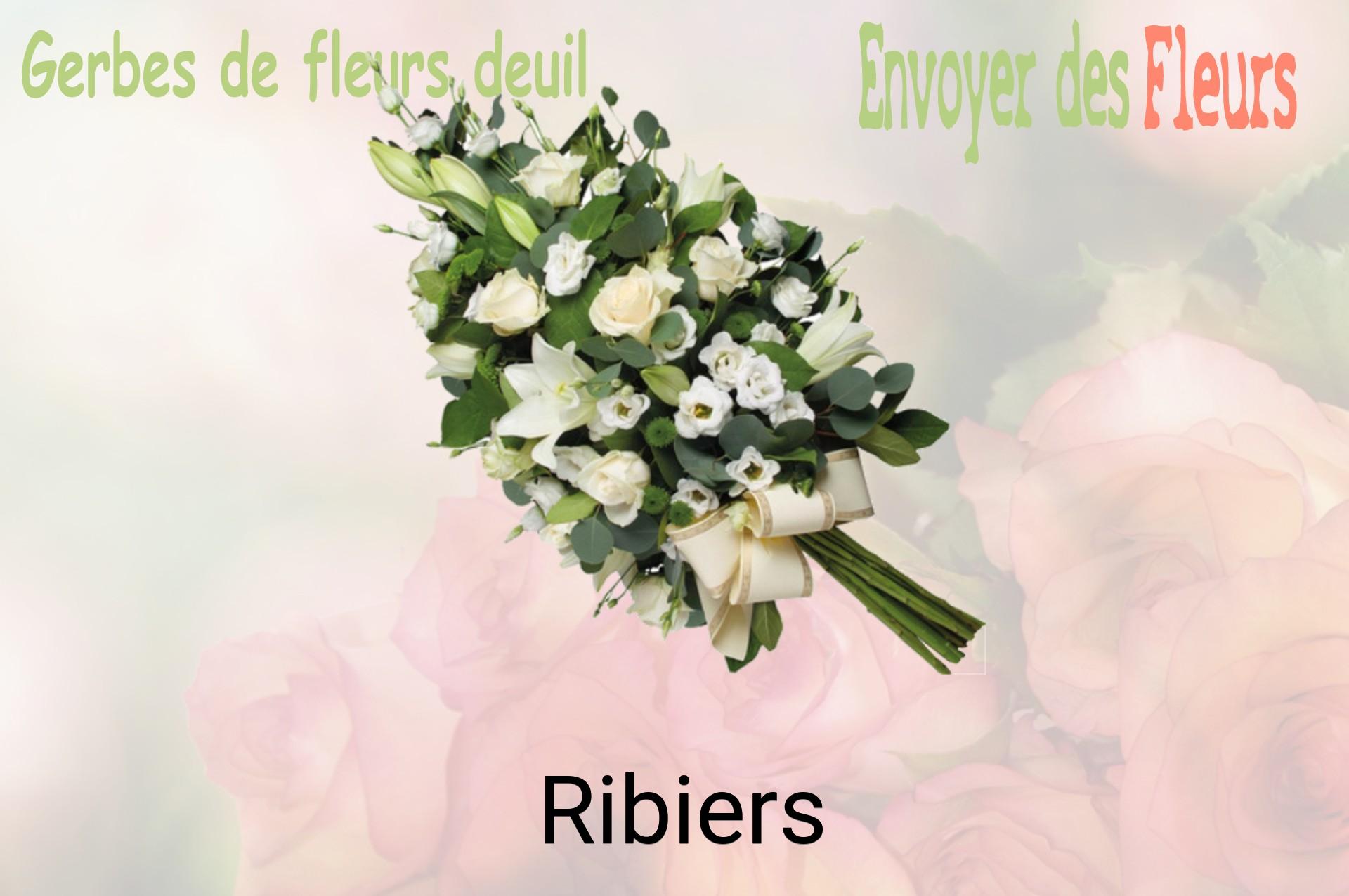 Gerbe de fleurs de deuil livrée à Ribiers